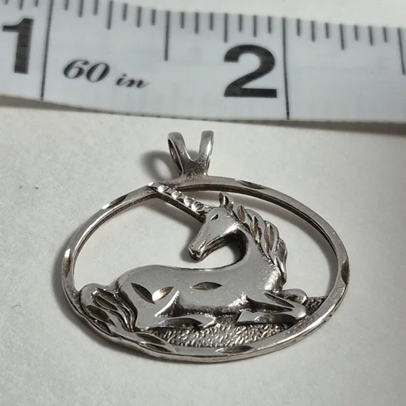 Unicorn Sterling Silver Pendant Jewelry - Picture 4 of 5